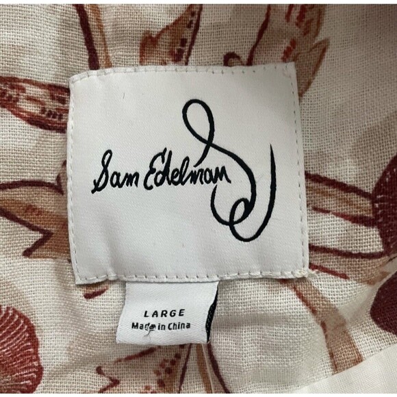 Sam Edelman Enola Flora Stamp Linen Blend Single Breasted Blazer Women’s Sz L - Picture 12 of 16
